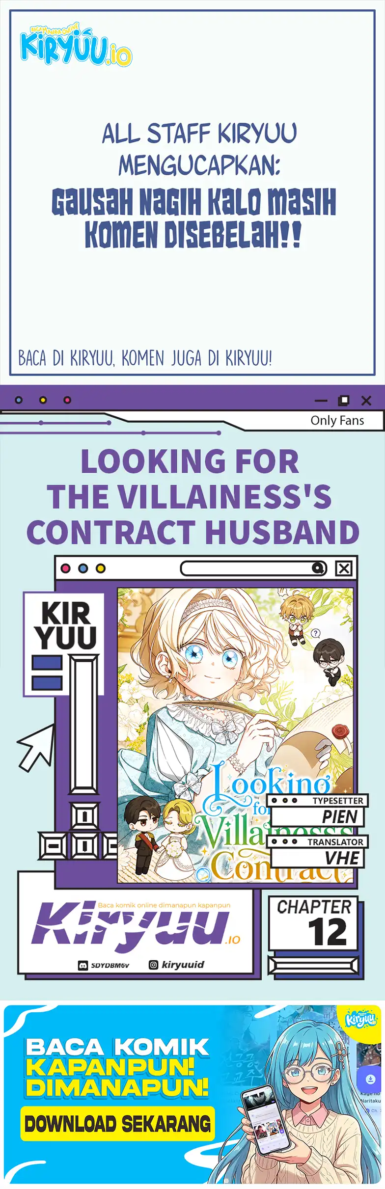 Baca Looking for the Villainess’s Contract Husband - Chapter 12 halaman 1