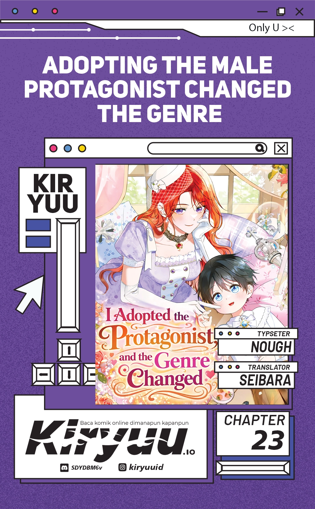 Baca Adopting the Male Protagonist Changed the Genre - Chapter 23 halaman 1