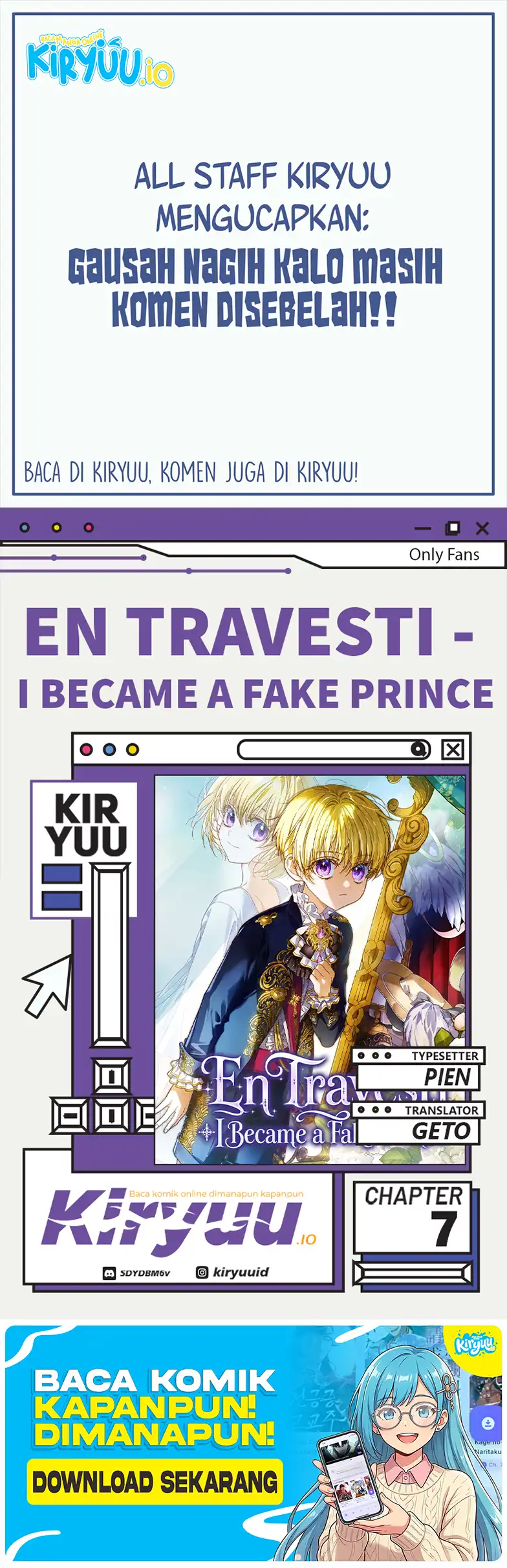 Baca En Travesti - I Became a Fake Prince - Chapter 7 halaman 1