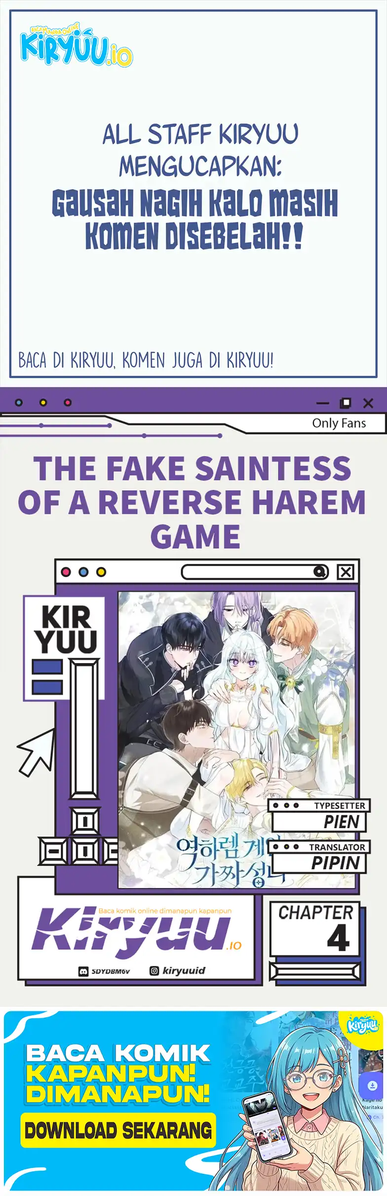 Baca The Fake Saintess of a Reverse Harem Game - Chapter 4 halaman 1