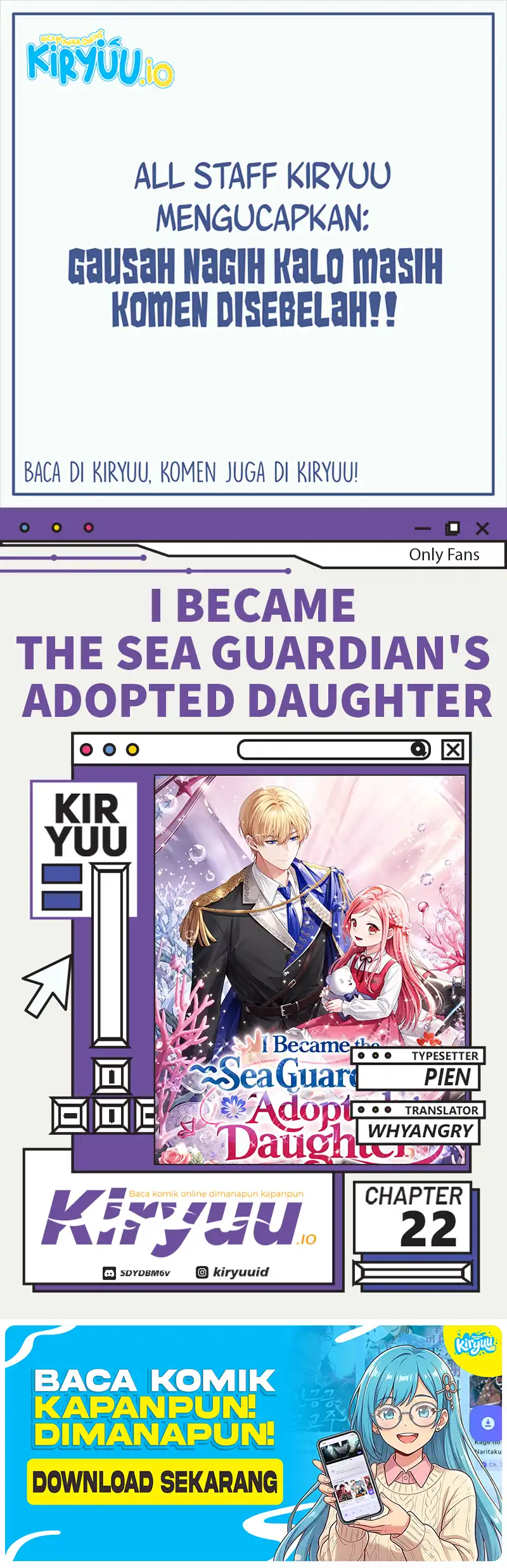 Baca I Became the Adopted Daughter of the Sea Guardian - Chapter 22 halaman 1