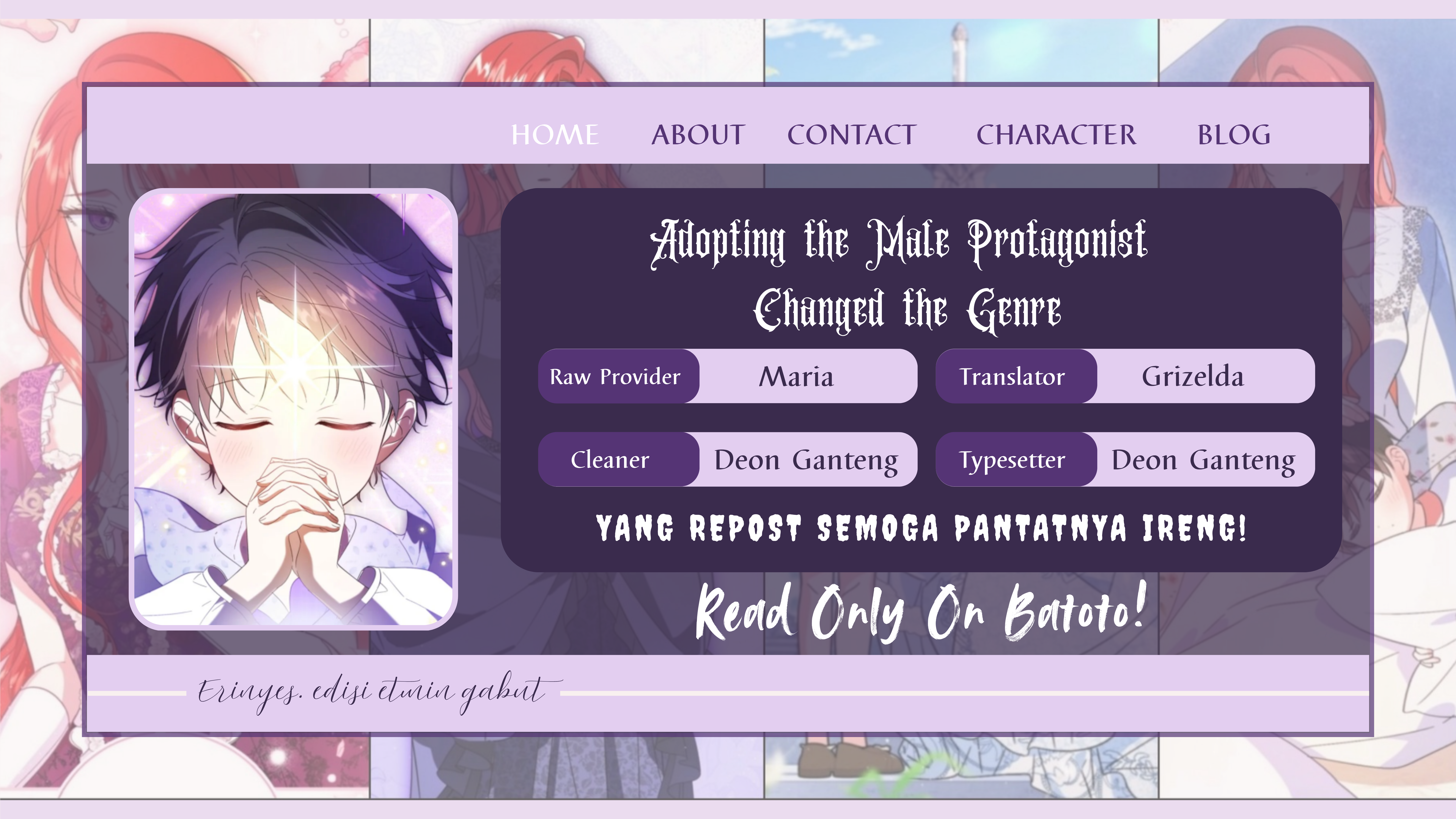 Baca Adopting the Male Protagonist Changed the Genre - Chapter 13 halaman 2