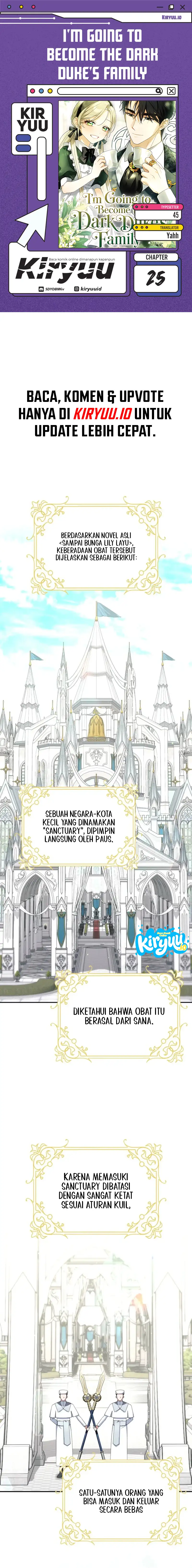 Baca I’m Going to Become the Dark Duke’s Family - Chapter 25 halaman 1