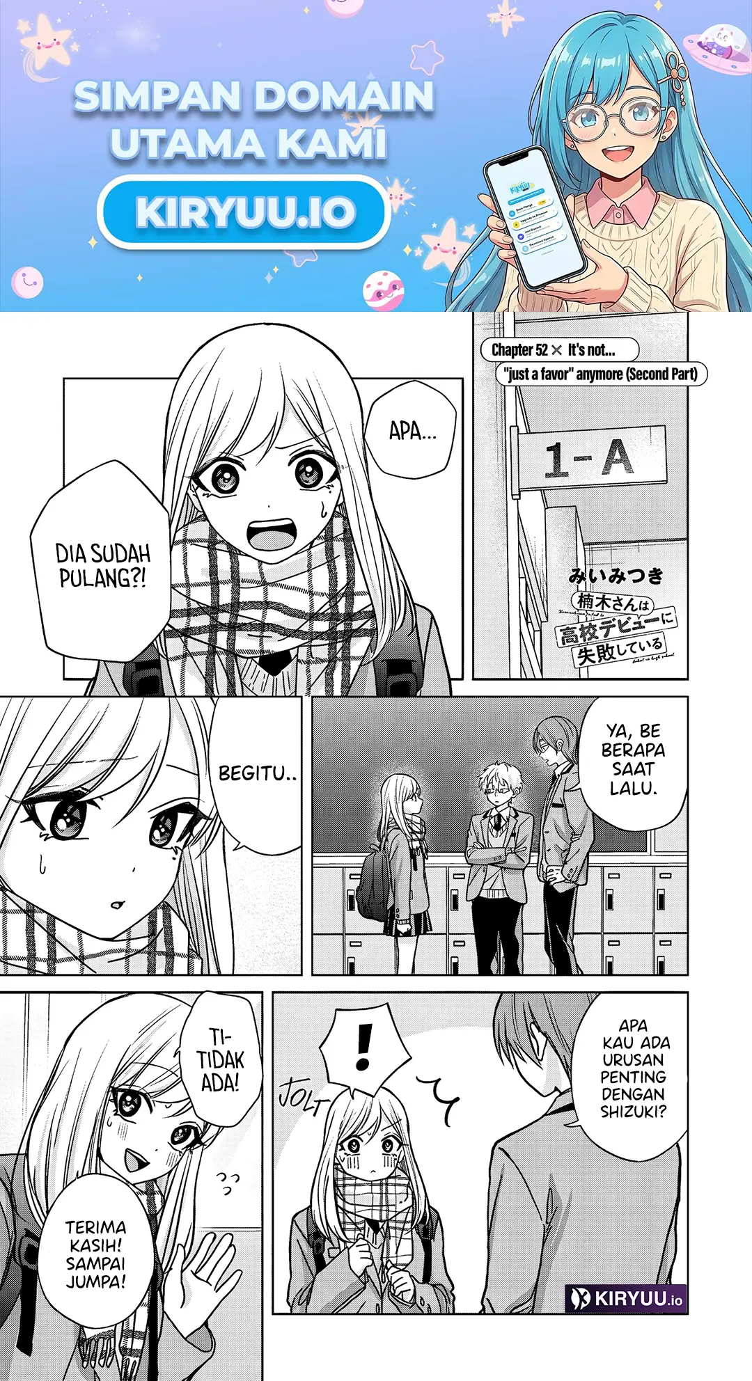 Baca Kusunoki-san wa Koukou Debut ni Shippai shite Iru Chapter 52.2 Bahasa Indonesia page 8