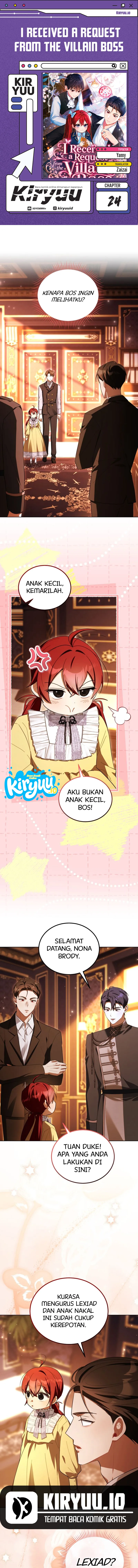 Baca I Received a Request from the Villain Boss - Chapter 24 halaman 1