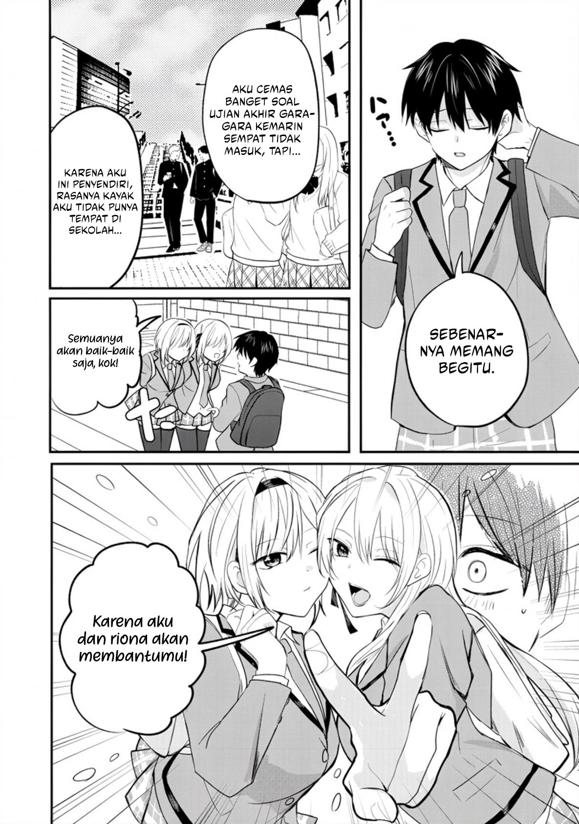 Baca Nani no Torie mo Nai Heibon na Ore ga Bijin Futago Shimai wo Inochigake de Tasuketa Kekka, Jitsu wa Yandere datta Futari wo Gachi Bore Sasete Shimatta Chapter 02 Bahasa Indonesia page 20