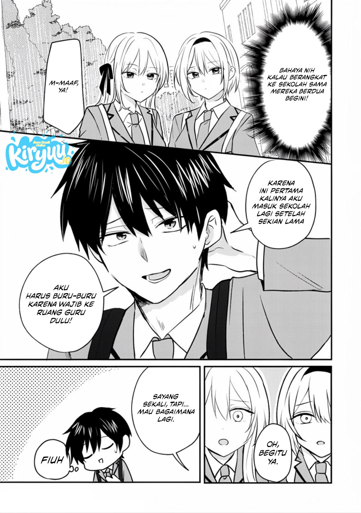 Baca Nani no Torie mo Nai Heibon na Ore ga Bijin Futago Shimai wo Inochigake de Tasuketa Kekka, Jitsu wa Yandere datta Futari wo Gachi Bore Sasete Shimatta Chapter 02 Bahasa Indonesia page 30