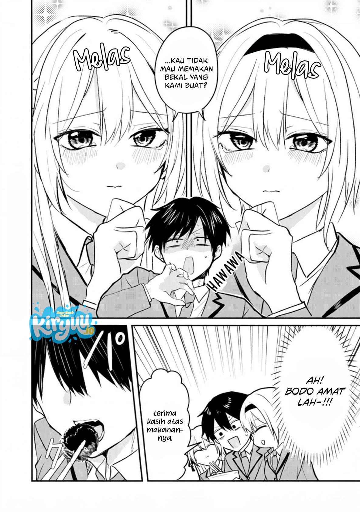 Baca Nani no Torie mo Nai Heibon na Ore ga Bijin Futago Shimai wo Inochigake de Tasuketa Kekka, Jitsu wa Yandere datta Futari wo Gachi Bore Sasete Shimatta Chapter 02 Bahasa Indonesia page 60